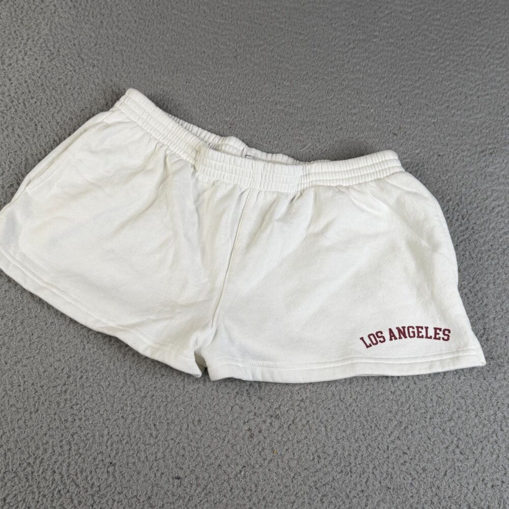 OUT FROM UNDER  Urban Outfitters Sweat Shorts Women S White Los Angeles Pull On